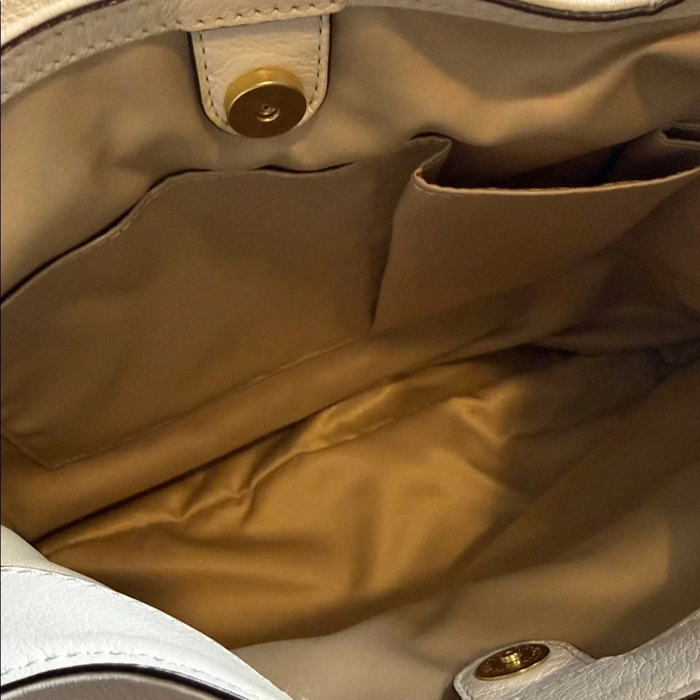 Coach Campbell Triple Entry Pebbled Leather Hobo – Style F24868 in Cream/Ivory
